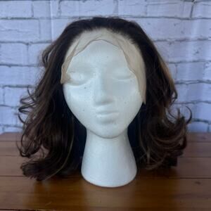 New 13x6 Lace Front Wig 12 Inch Highlight Brown PrePlucked Glueless 180% Density